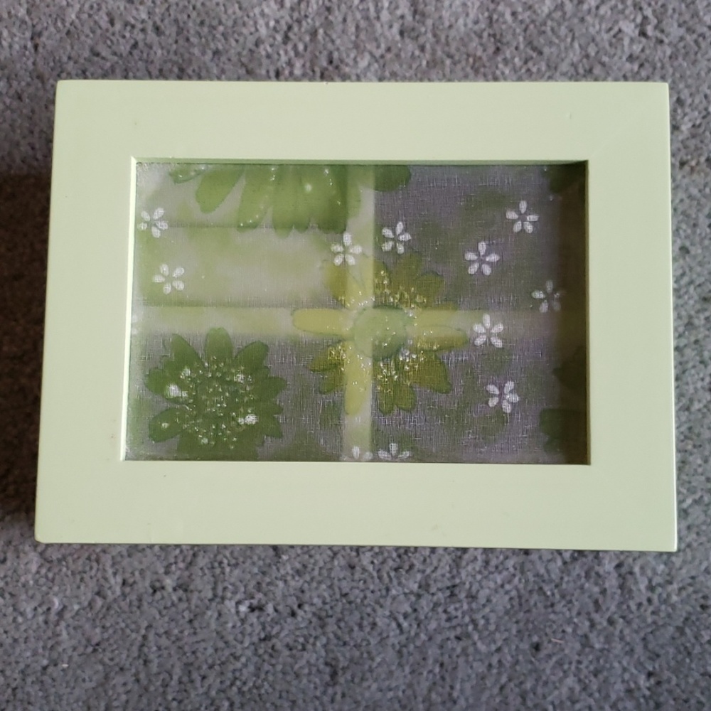 Lime green wood jewelry box